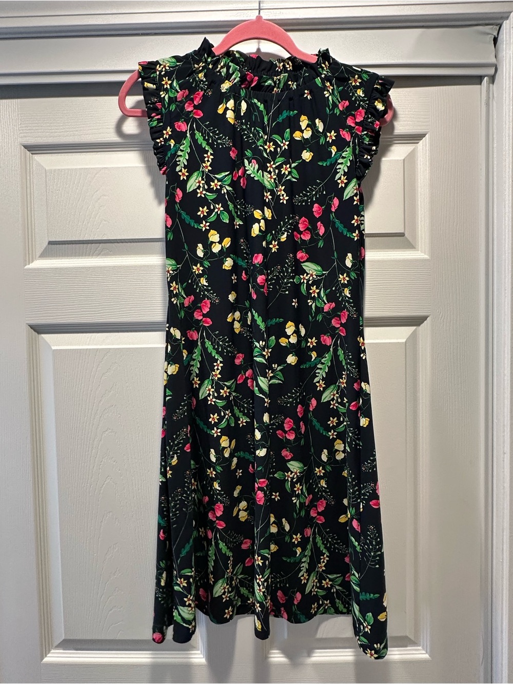 Tommy Hilfiger Navy Floral Sundress with Pink & Yellow Blooms